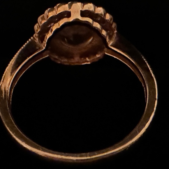 Macy's Round Cut Morganite Rose Gold Over Silver with Sparkling Diamonds - Picture 5 of 16